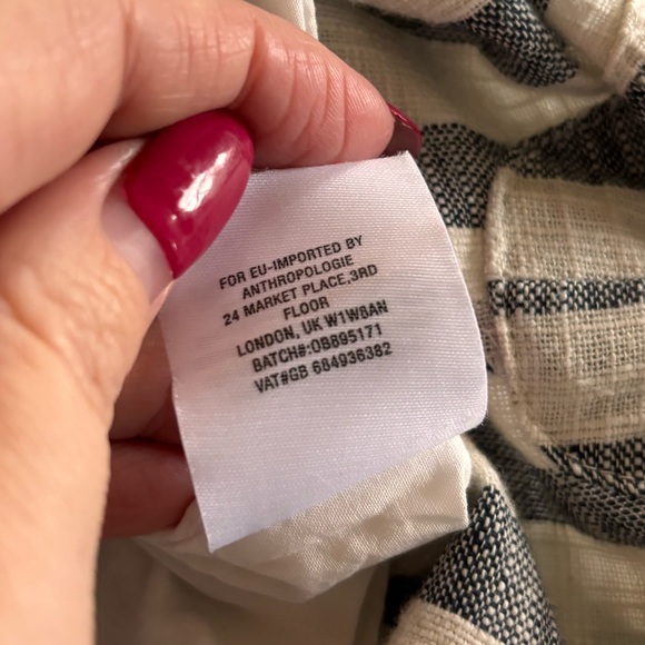 Anthropologie Maeve Chiloe Striped Button Front Midi Skirt - Picture 13 of 15